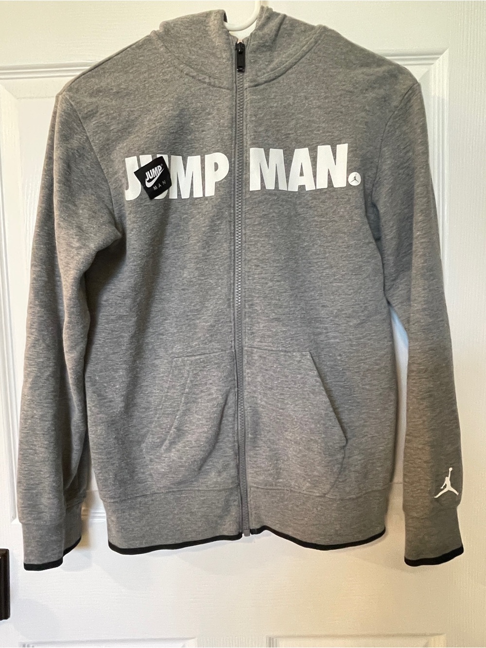 Boys Jordan Grey Jumpman Full-Zip Hoodie
